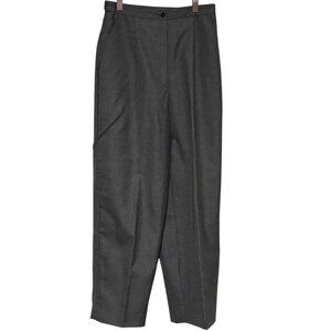 Vintage 80s 90s Courtenay 100% Wool high rise pleated Gray dress pants sz 8‎